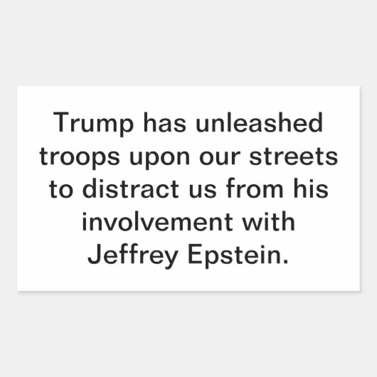 Sticker Rectangulaire Trump's Epstein Distraction Hankamer Artjunkhaus (Devant)