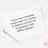 Sticker Rectangulaire Trump's Epstein Distraction Hankamer Artjunkhaus (Enveloppe)