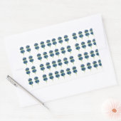 Sticker Rectangulaire Tshirt Fleurs Pressées, Fleurs sauvages Boho (Enveloppe)