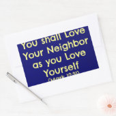 Sticker Rectangulaire Tu aimeras ton prochain (Enveloppe)