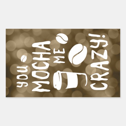 Sticker Rectangulaire tu me moques fou bokeh (Devant)