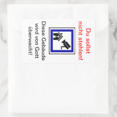 Sticker Rectangulaire Tu ne voleras pas ! - GodCam (Sac)