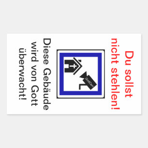 Sticker Rectangulaire Tu ne voleras pas ! - GodCam