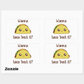 Sticker Rectangulaire Tu Veux Taco ? (Feuille)