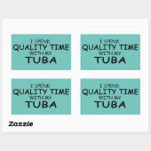 Sticker rectangulaire Tuba Time (Feuille)