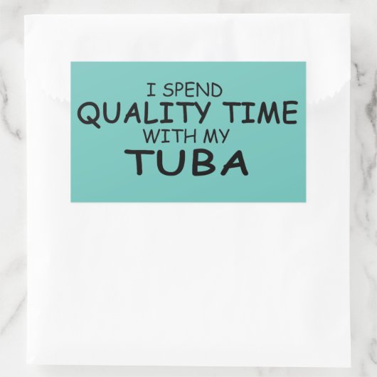 Sticker rectangulaire Tuba Time (Sac)