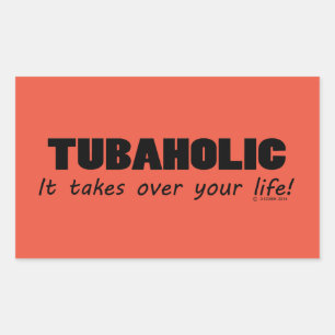 Sticker rectangulaire Tubaholic Life