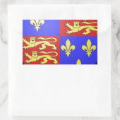 STICKER RECTANGULAIRE TUDOR COAT OF ARMS KING HENRY VIII. (Sac)