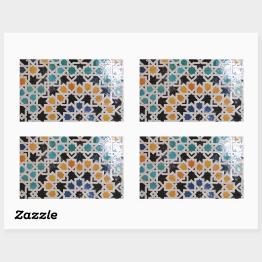 Sticker Rectangulaire Tuile murale Alhambra #9 (Feuille)
