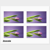 Sticker Rectangulaire Tulipe pourpre (Feuille)