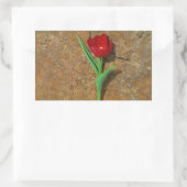 Sticker Rectangulaire Tulipe rouge et jaune (Sac)