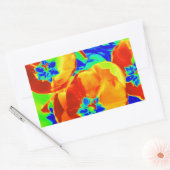 Sticker Rectangulaire tulipes fluorescentes (Enveloppe)