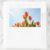 Sticker Rectangulaire Tulipes orange et rouge du dessous (Sac)