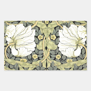 Sticker Rectangulaire Tulipes Pimpernel Art Botanique de William Morris