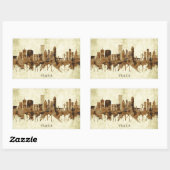 Sticker Rectangulaire Tulsa Oklahoma (Feuille)