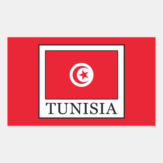 Sticker Rectangulaire Tunisie (Devant)