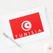 Sticker Rectangulaire tunisie pays symbole nom (Enveloppe)