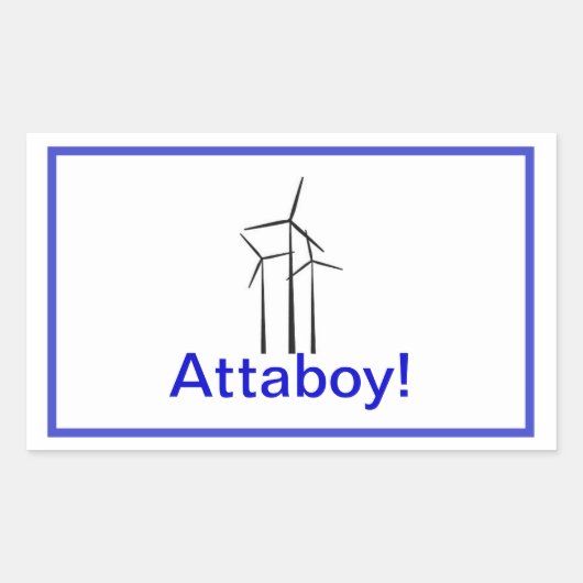 Sticker Rectangulaire Turbine éolienne Atta Boy (Devant)