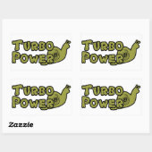 Sticker Rectangulaire Turbo Power (Feuille)