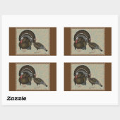 Sticker Rectangulaire Turkeys Standard Bronze Portrait (Feuille)