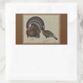 Sticker Rectangulaire Turkeys Standard Bronze Portrait (Sac)