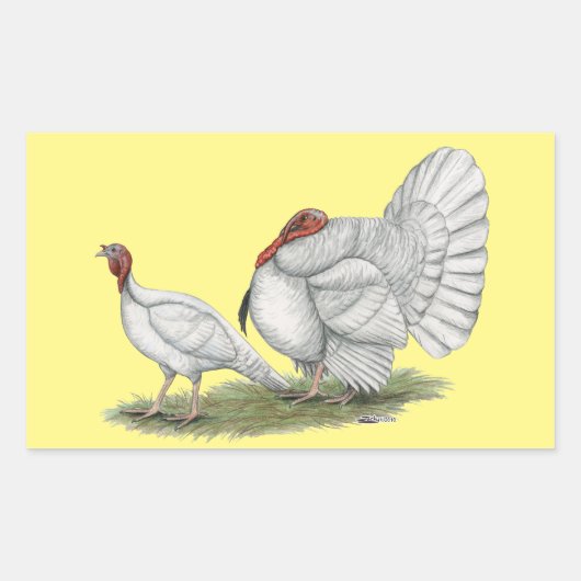 Sticker Rectangulaire Turkeys White Holland (Devant)