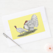 Sticker Rectangulaire Turkeys White Holland (Enveloppe)