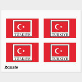 Sticker Rectangulaire Türkiye (Feuille)