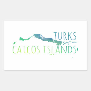 Sticker Rectangulaire Turks & Caicos