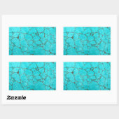 Sticker Rectangulaire turquoise (Feuille)