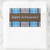 Sticker Rectangulaire Turquoise Brown Joyeux anniversaire (Sac)