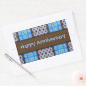 Sticker Rectangulaire Turquoise Brown Joyeux anniversaire (Enveloppe)