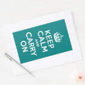 Sticker Rectangulaire Turquoise Calme et marche (Enveloppe)