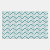 Sticker Rectangulaire Turquoise et perles ZigZag (Devant)