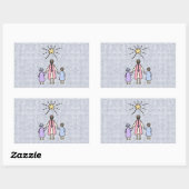 Sticker Rectangulaire Twinkle Little Star Vintage Nursery Rhyme (Feuille)