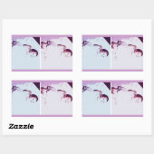 Sticker Rectangulaire Twins Baby Faire-part (Feuille)