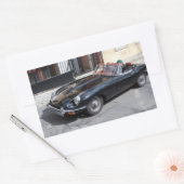 Sticker Rectangulaire Type Jaguar E noir (Enveloppe)
