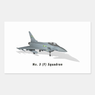 Sticker Rectangulaire Typhon de l'Eurofighter no 3 Sqn