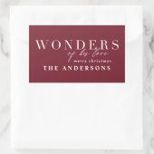 Sticker Rectangulaire Typographie chic et religieuse moderne Noël (Sac)