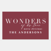 Sticker Rectangulaire Typographie chic et religieuse moderne Noël (Devant)