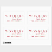 Sticker Rectangulaire Typographie chic et religieuse moderne Noël (Feuille)