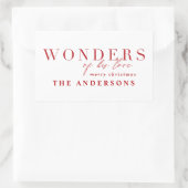 Sticker Rectangulaire Typographie chic et religieuse moderne Noël (Sac)