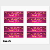 Sticker Rectangulaire Typographie de dormeur professionnel (Feuille)
