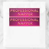 Sticker Rectangulaire Typographie de dormeur professionnel (Sac)