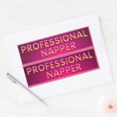 Sticker Rectangulaire Typographie de dormeur professionnel (Enveloppe)