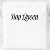 Sticker Rectangulaire Typographie de la reine Nap (Sac)