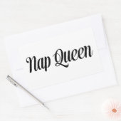 Sticker Rectangulaire Typographie de la reine Nap (Enveloppe)