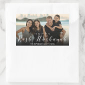 Sticker Rectangulaire Typographie moderne Rosh Hashanah Nouvel An (Sac)