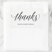 Sticker Rectangulaire Typographie moderne simple sur papier aquarelle (Sac)