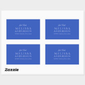 Sticker Rectangulaire Typographie professionnelle Cerulean Blue (Feuille)